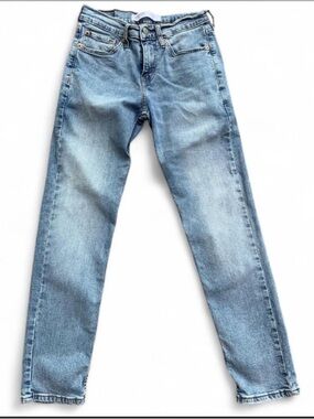 Retro Streetwear Slim Cut Medium Wash Jeans